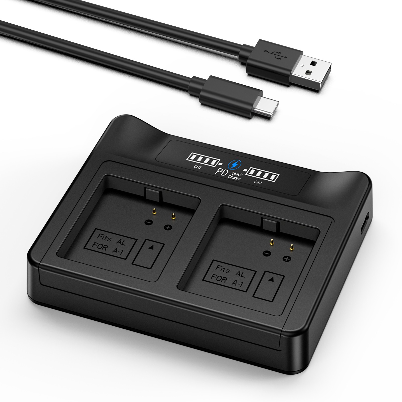 PD Fast Charging LCD Dual Battery Charger Station for Arlo Pro,Arlo Pro 2 Camera