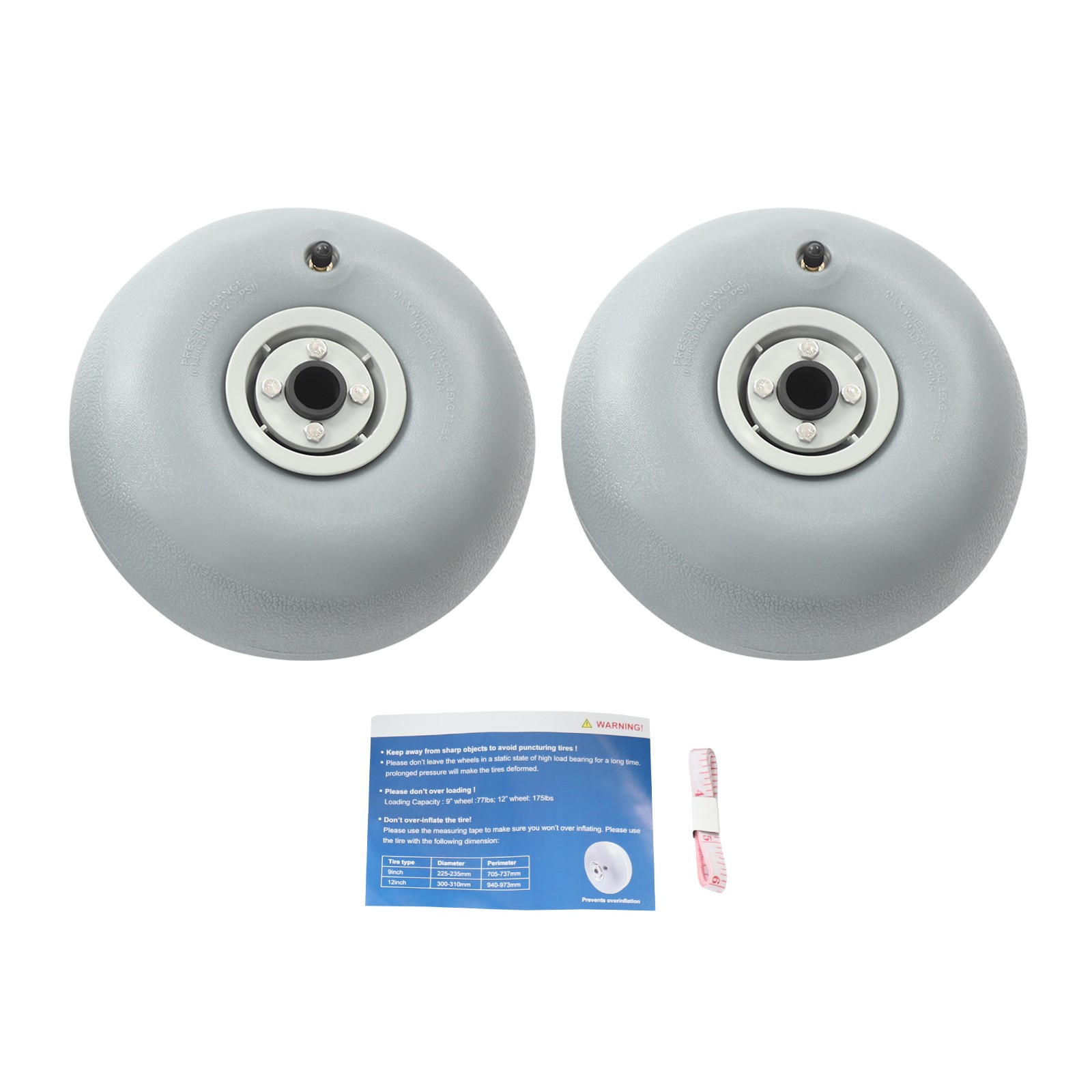 2PCS Balloon Beach Sand Tires Inflatable Beach Cart Tires Beach Balloon Wheel