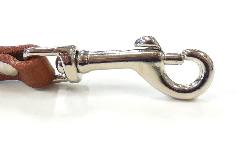 Cinch Connector Strap Chestnut Leather 1/2" x 18" w/Bolt Snap