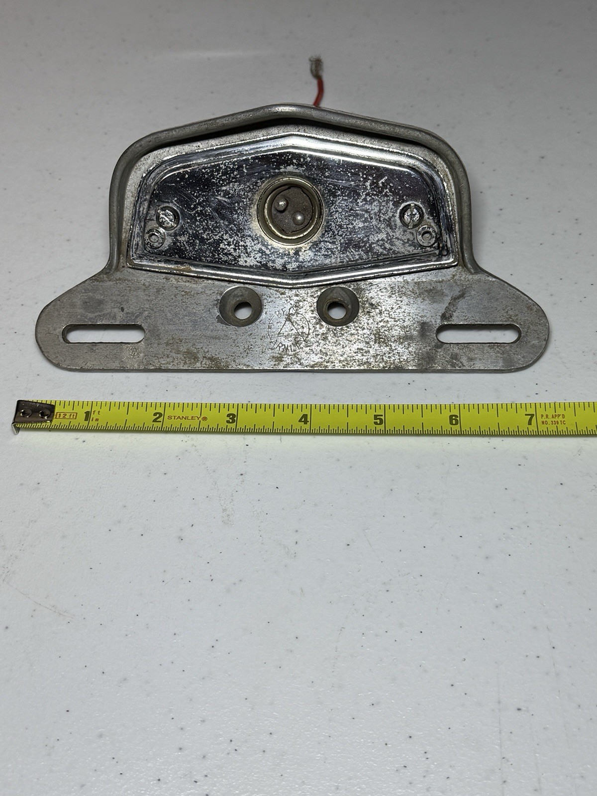 VINTAGE BECK ARNLEY CHOPPER TAIL LAMP BRACKET LICENSE PLATE BOBBER ALUMINUM WOW