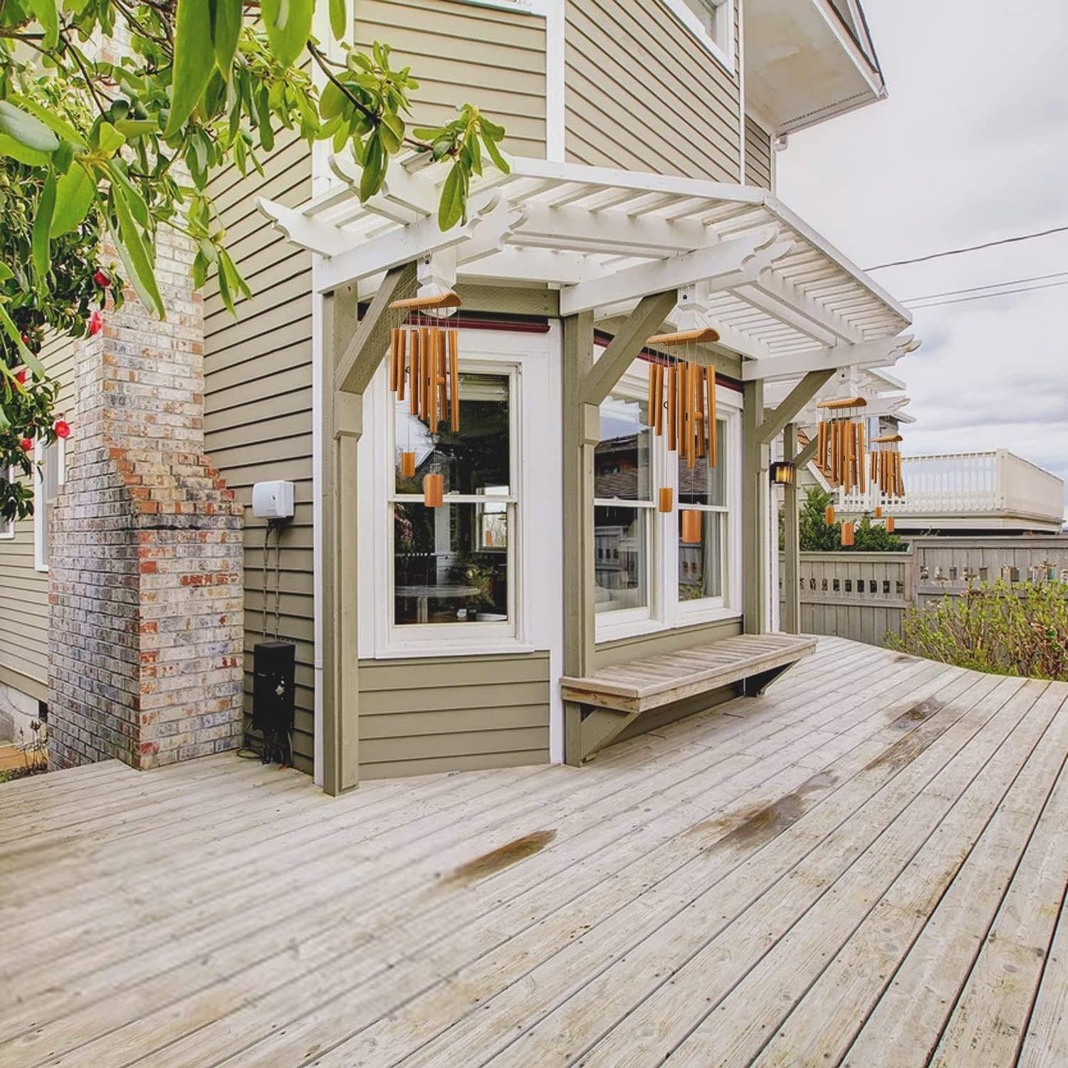 Windchimes Outdoors, Memorial Wind Chimes, Bamboo Wind Chimes for outside Cleara