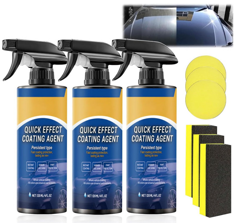 Car Coating Spray,Quick Effect Coating Agent,Car Scratch Wax Polish Spray Liquid
