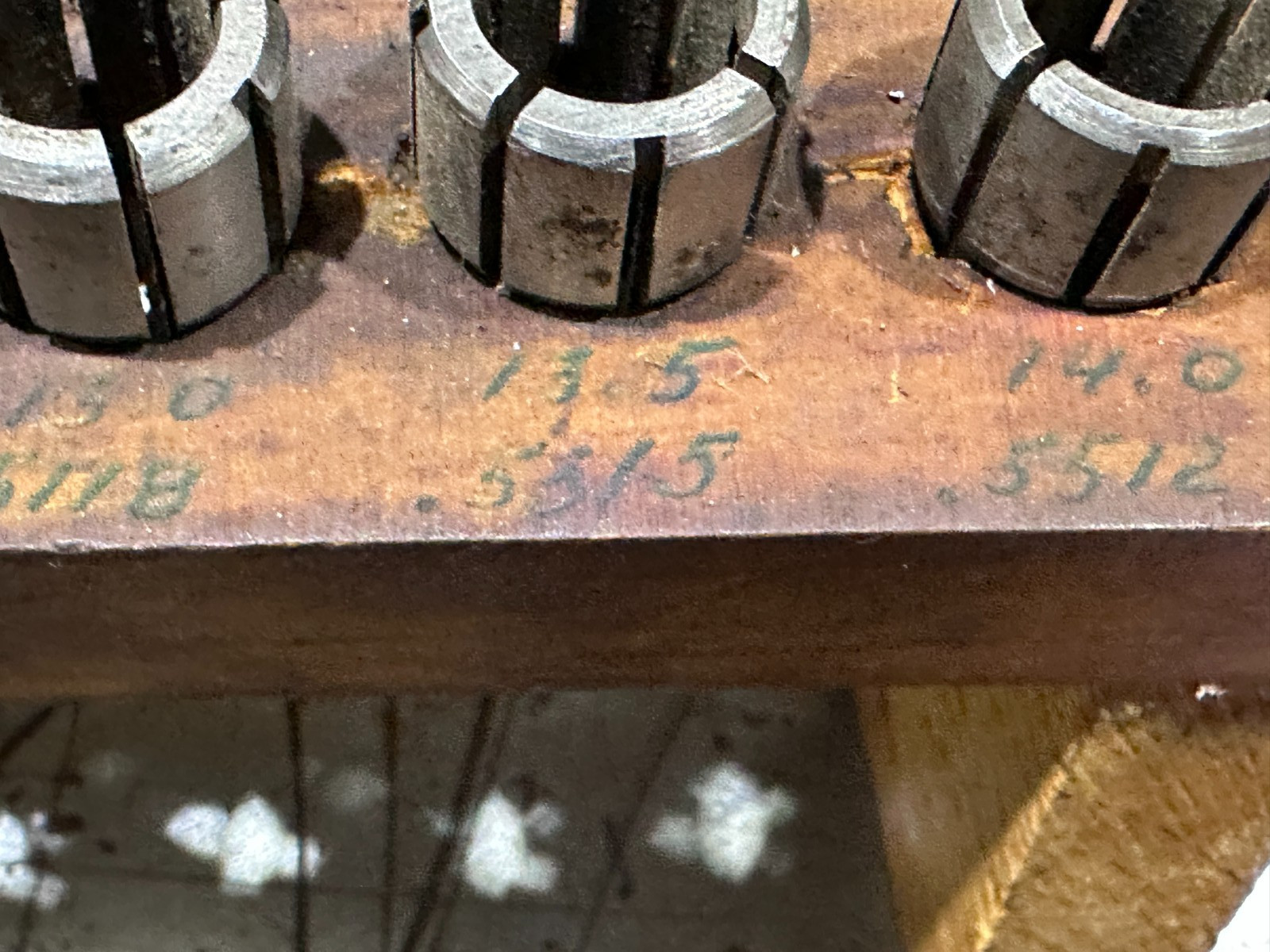 200DA Metric Collets - Set of 24, Mostly Kennametal Brand, 2.5mm - 14mm