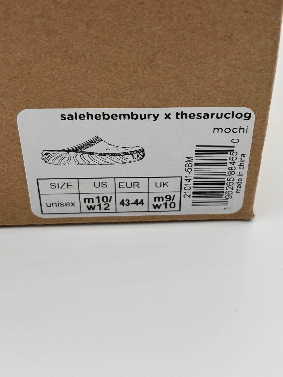 Crocs Salehe Bembury x Saru Clog - US-M10/W12 - Mochi - NEW Free Shipping