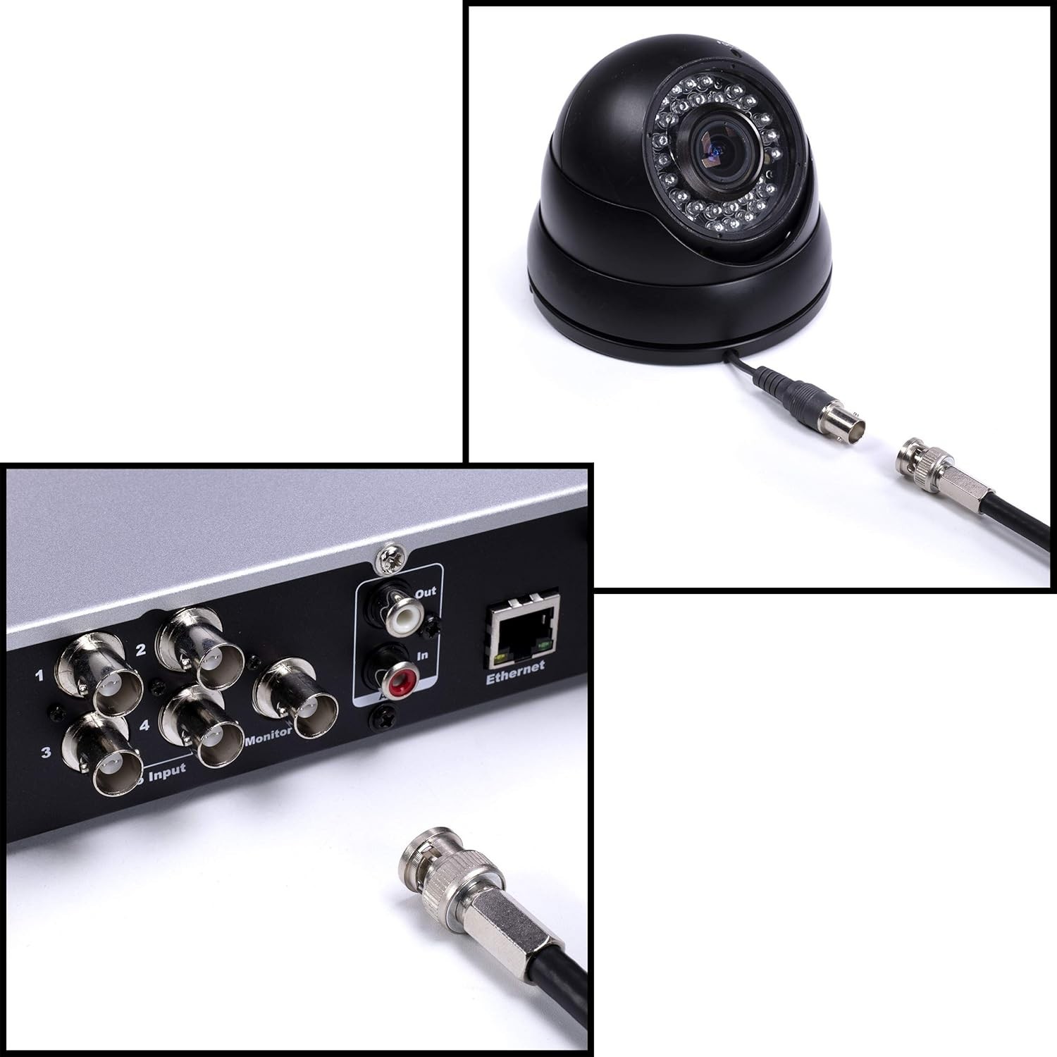 BNC Male to RG59 RG6 Twist On Connector CCTV Security Coax Cable Camera Lot