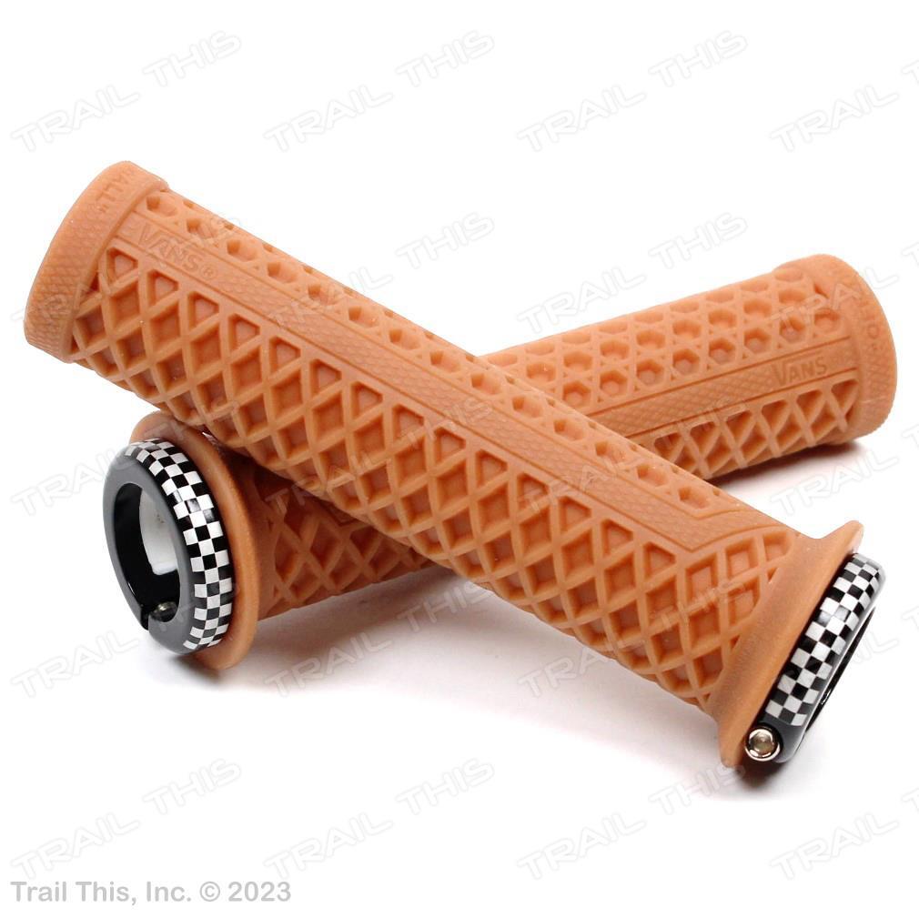 ODI Vans V2.1 Flanged Gum Lock-On MTB BMX Bike 135mm Grips Waffle Pattern