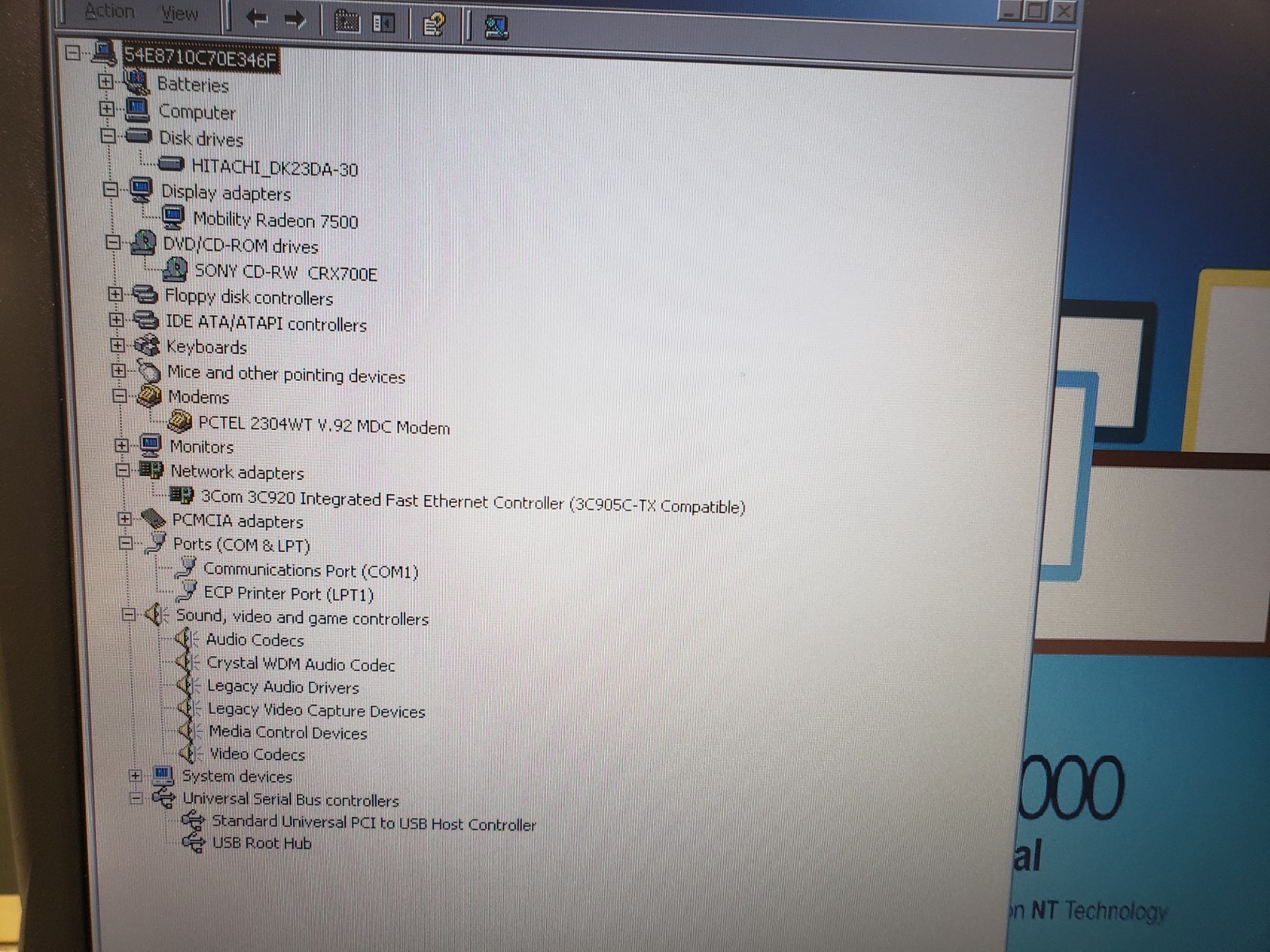 Vintage Dell Latitude C640 Laptop Windows 2000 PIV 2.0 GHz. Serial 30GB 512MB