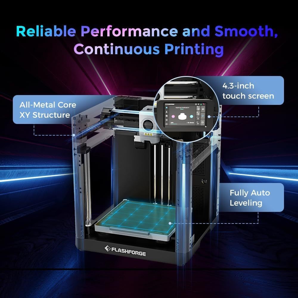 FLASHFORGE AD5X Multi-Color 3D Printer CoreXY 600mm/s High-Speed Auto Refill