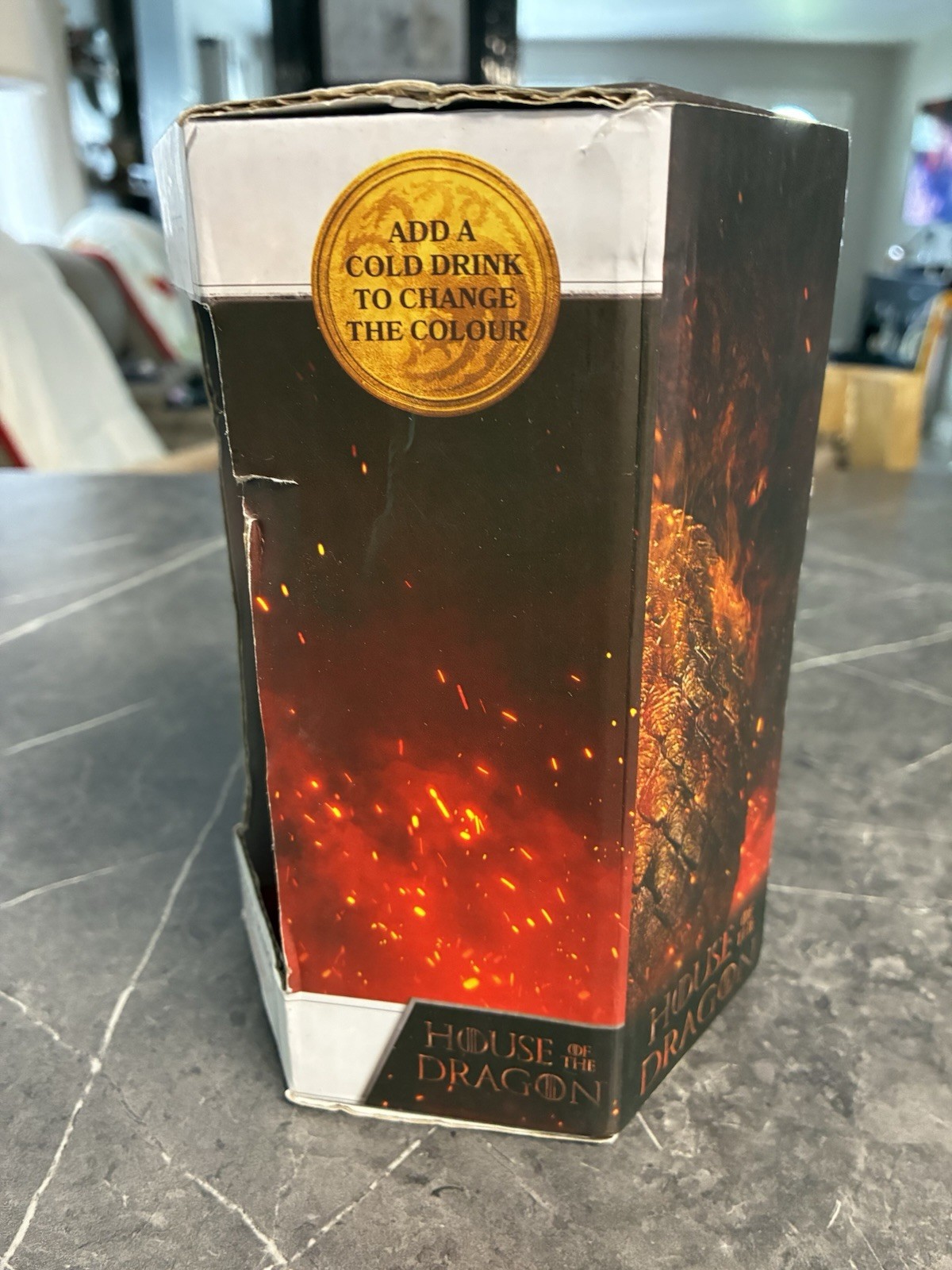 NIB Game of Thrones House of The Dragon Color Change Goblet Glass
