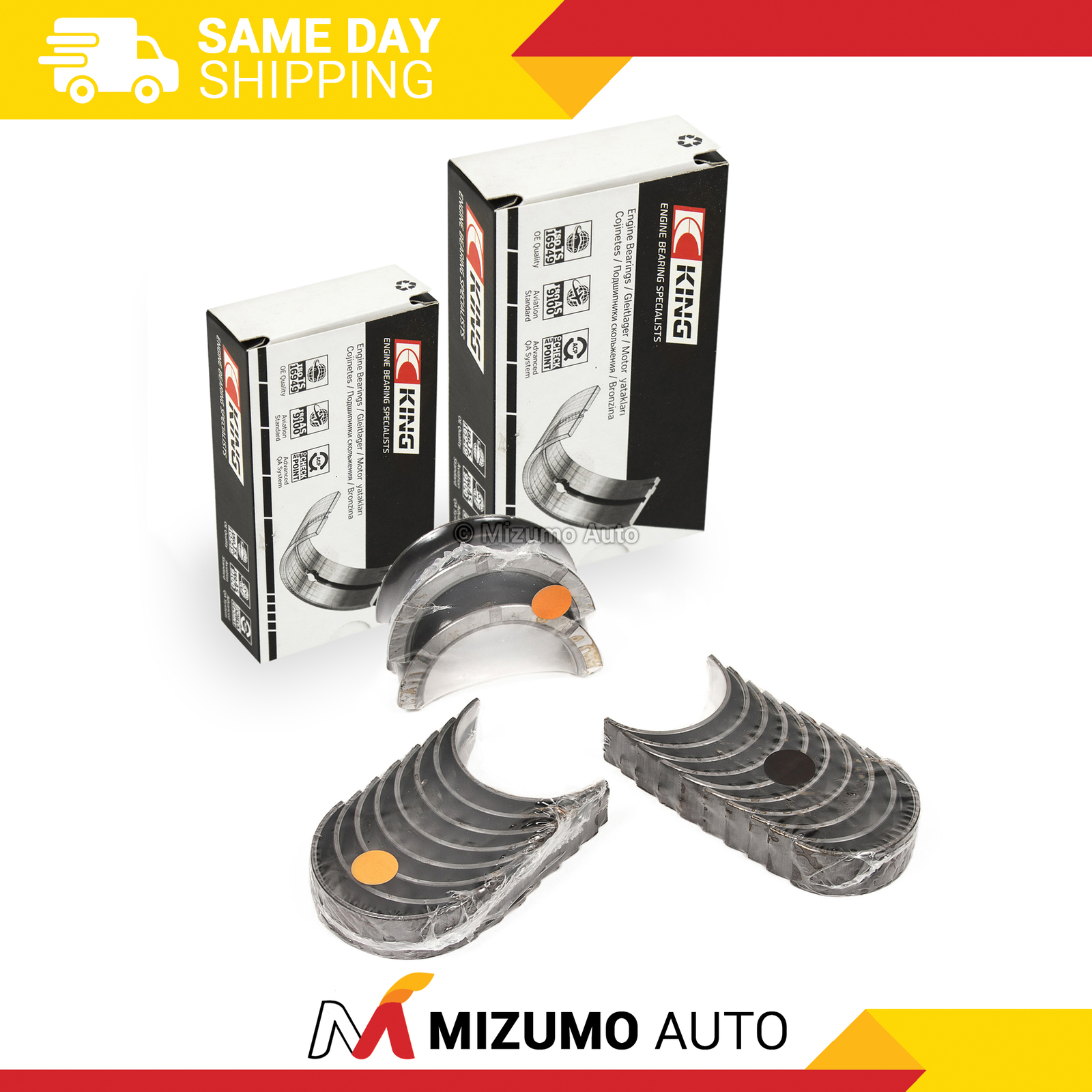 King Main Rod Bearings Fit 11-17 Ford F-150 Mustang GT 5.0 DOHC VIN F