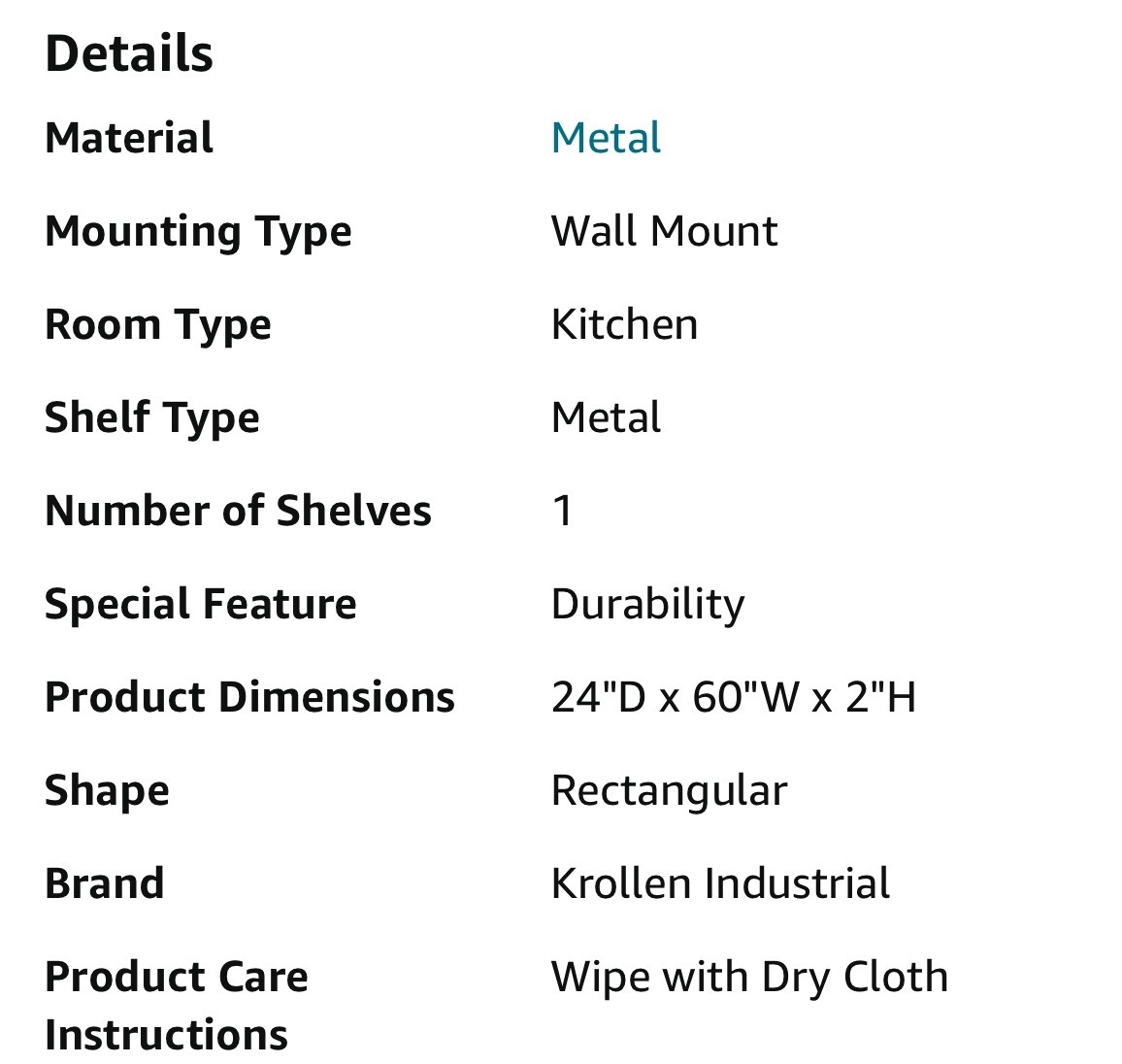 Set of (4) Krollen Industrial 24" x 60" Green Epoxy Wire Wall Mount Shelf