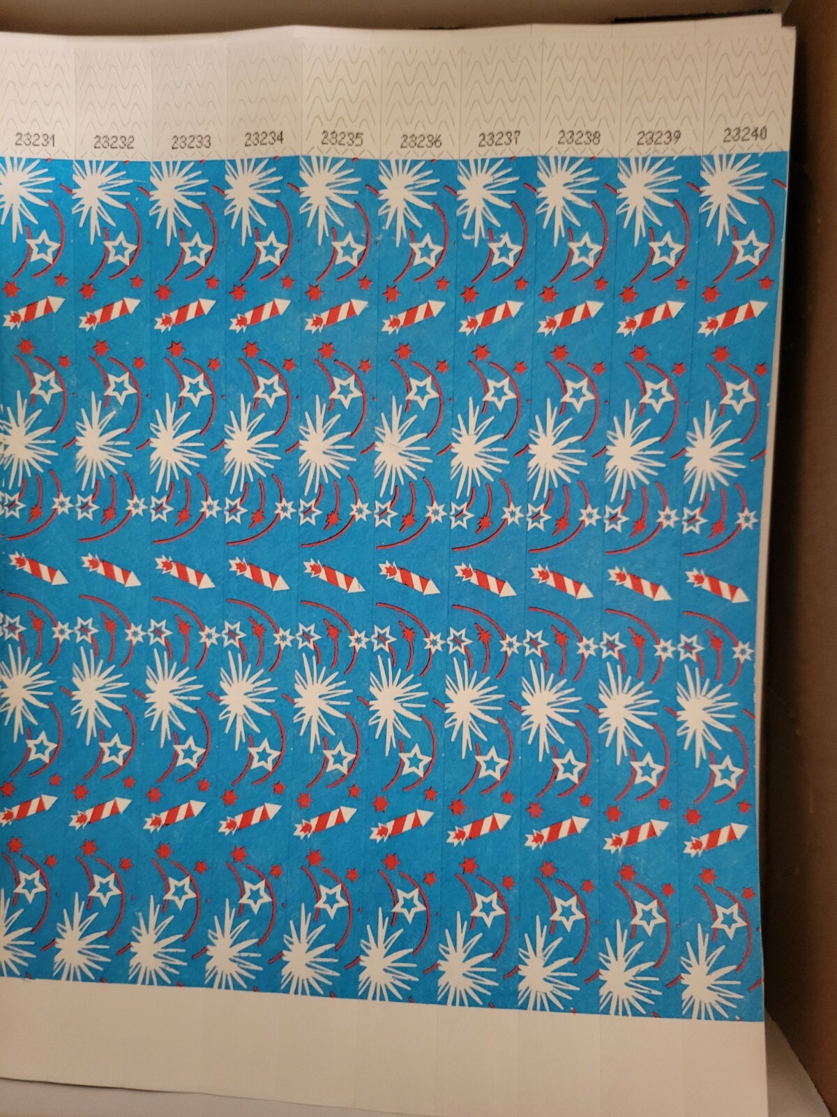 500  PATRIOTIC  3/4" TYVEK WRISTBANDS, 4th of July WRISTBANDS , PAPER WRISTBANDS