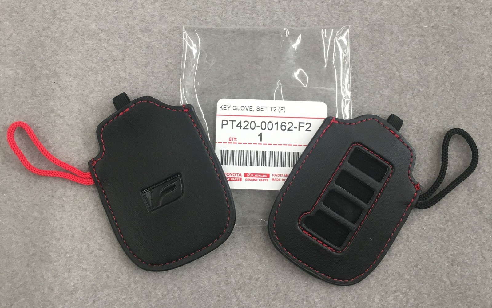 F-sport Genuine Lexus Key Gloves Black Red Stitching PT420-00162-F2 Protector