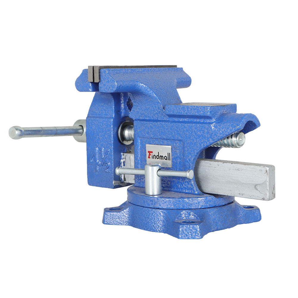 4.5" Bench Vise with Anvil Swivel Locking Base Table top Clamp Heavy Duty Vice