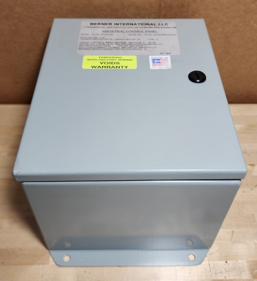 Berner International Enclosed Industrial Control Panel SLC07-1072AA-BK *PI