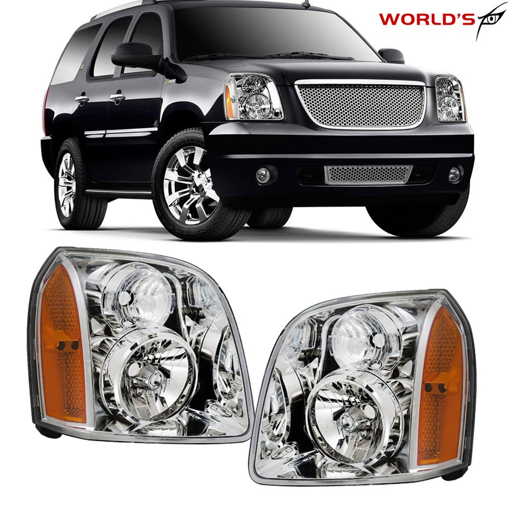 For GMC Yukon Denali XL1500 2500 2007-2014 Amber Headlamp Headlight Left+Right