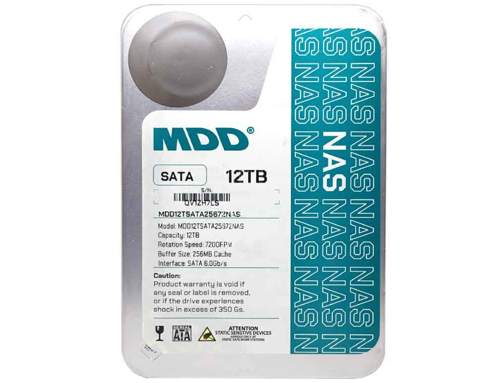 MDD 12TB 7200RPM 256MB Cache SATA 6.0Gb/s 3.5" NAS Hard Drive - 3 Year Warranty