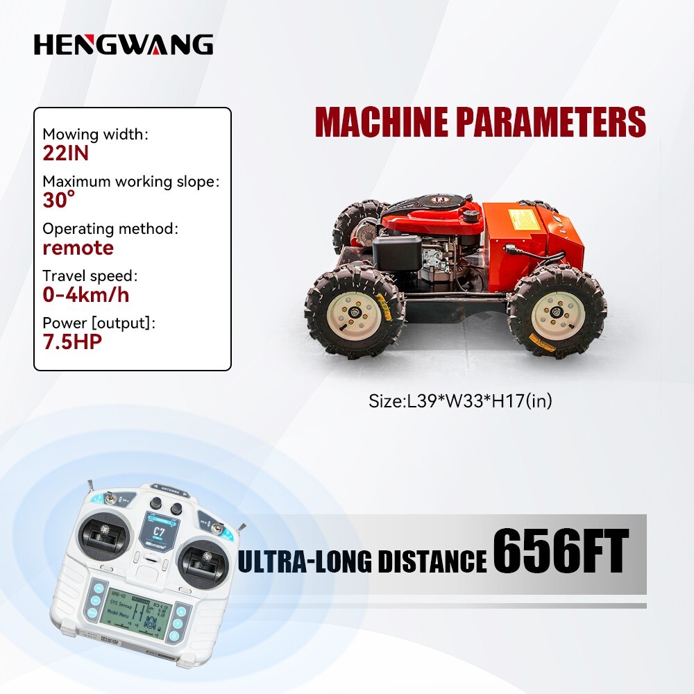 Robot lawn mower sale！Remote Control Lawn Mower 45° Climbing Adjustable Height