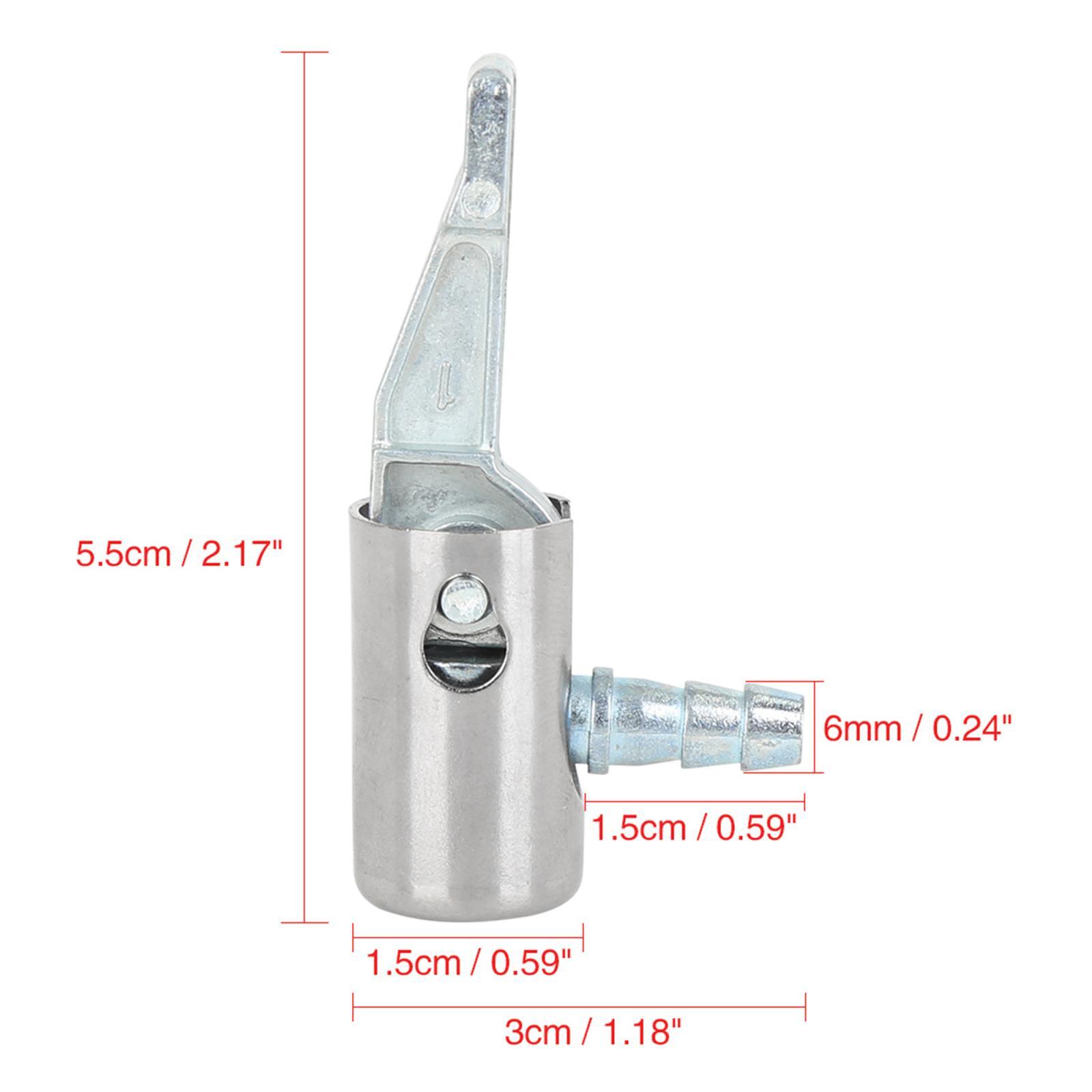 6mm Air Tire Chuck Inflator Pump Hose Adapter Valve Connector for Car Bike 2pc