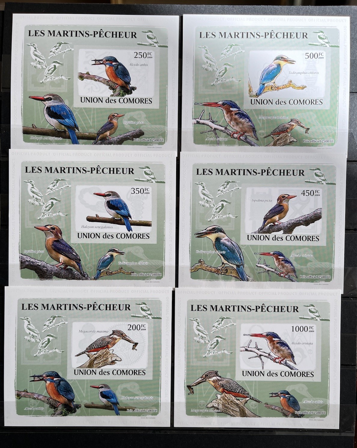 Comores / Komoren - Birds / Vögel / des oiseaux Hard Cards DeLuxes / MNH** Del.7