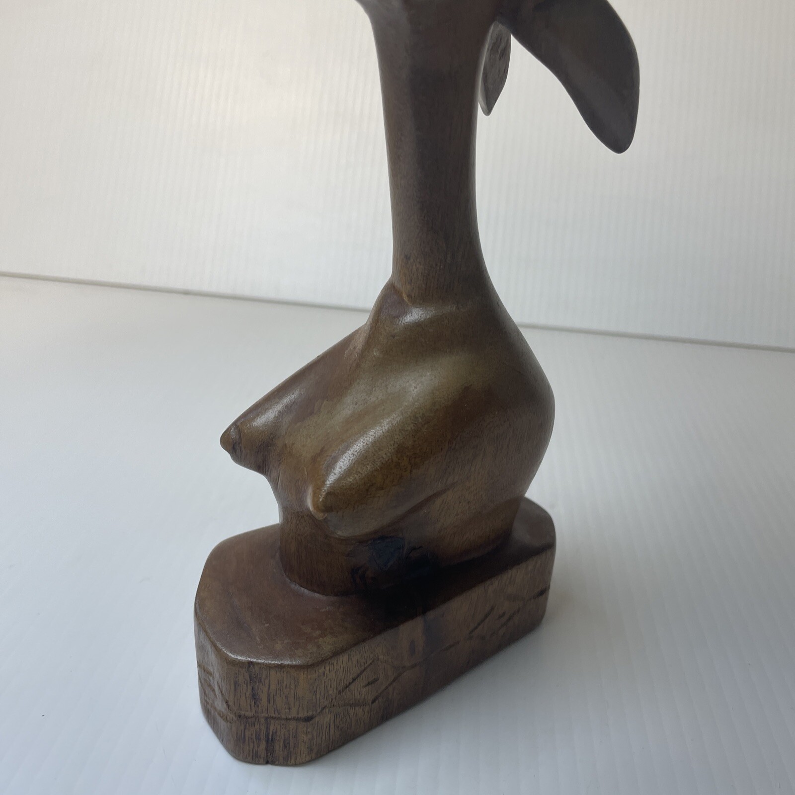 African Haitian Woman Bust Hand Carved Wood Tribal Figurine Art Statue Nude