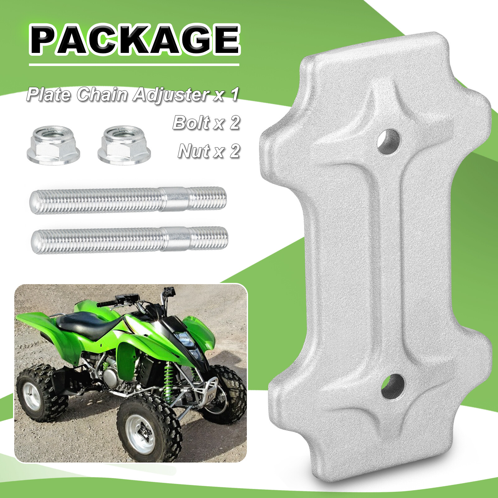 Plate Chain Adjuster & Bolts For Suzuki Quadsport Z400 LTZ400 2x4 2003 2004-2007