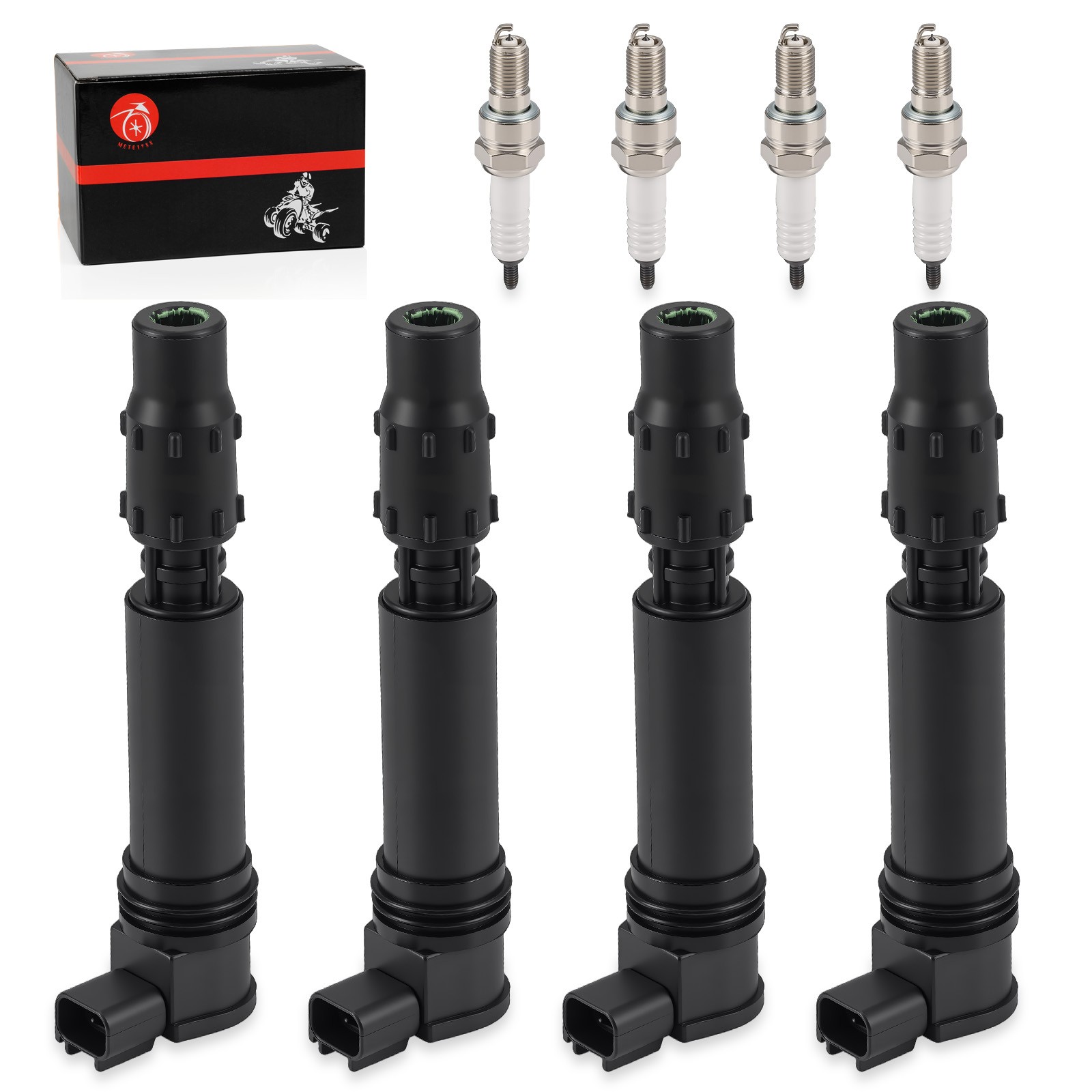 2004 2005-2007 For Honda CBR1000RR Ignition Coils & Iridium Spark Plug Set of 4