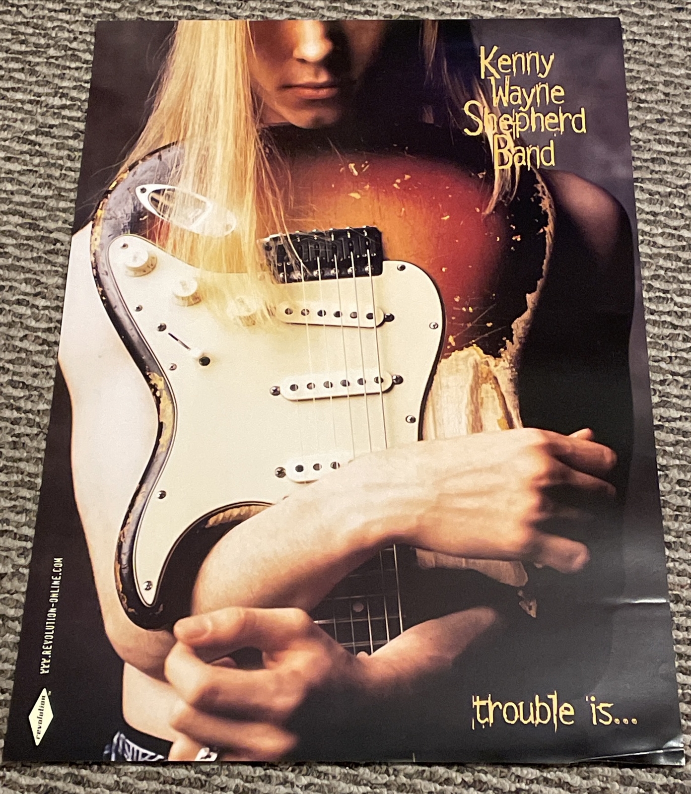 Kenny Wayne Shepherd Band 1997 Trouble Is Original Promo Poster 16 X 24 Rare