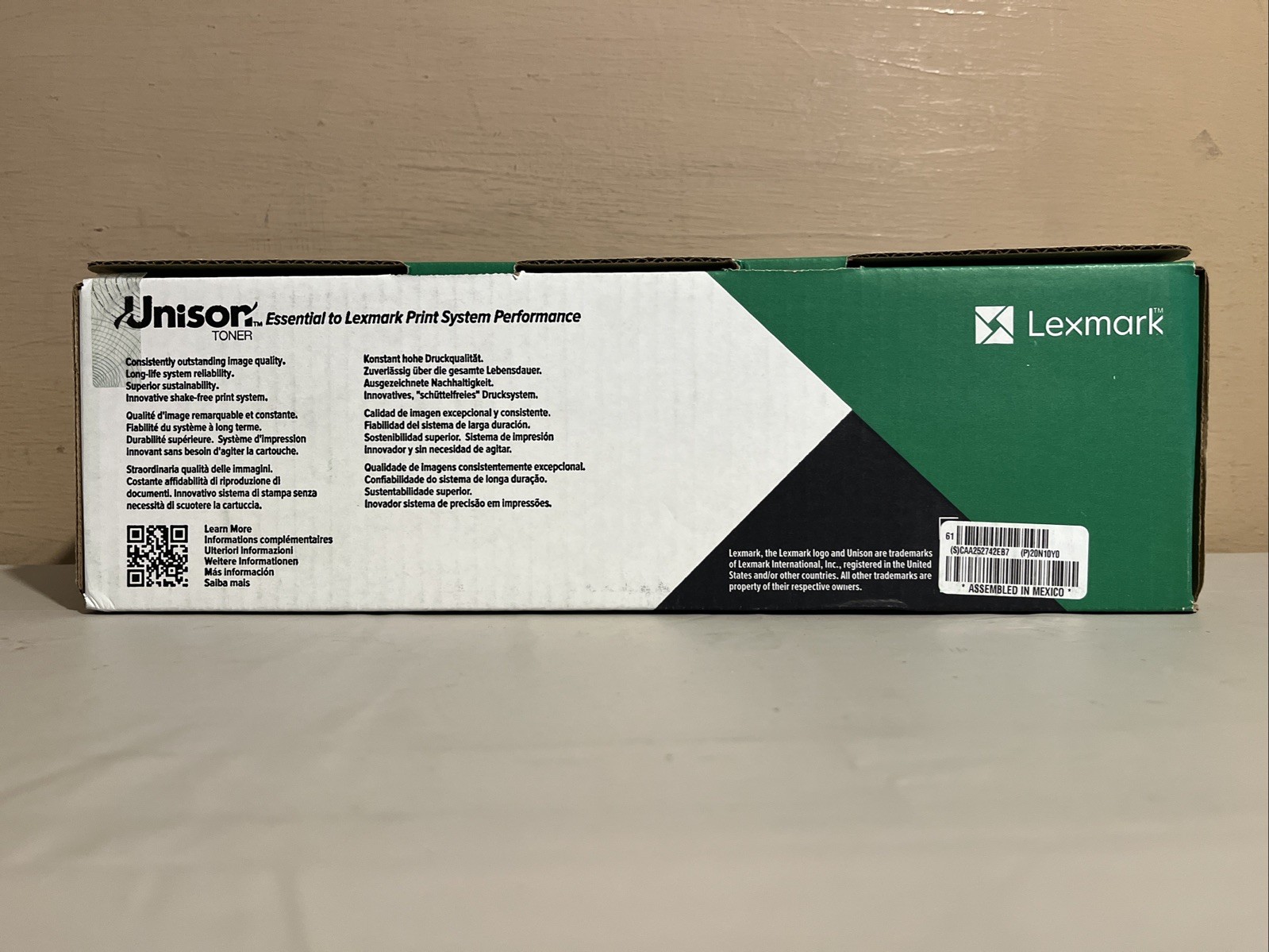 Genuine Lexmark 20N10Y0 Yellow Cartridge 1500 Pages High Yield Sealed Box READ