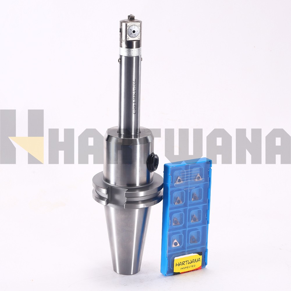 20-26mm Boring Head Straight Shank 20mm Indexable Boring Bar Set CAT40-SLN20-63