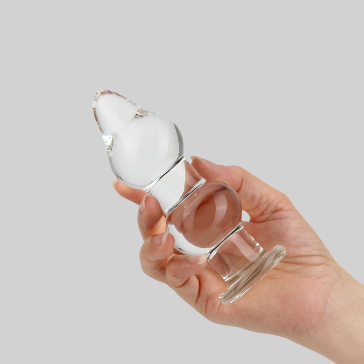 Glass Double Beaded Anal Butt Plug Dildo Beads Anal Stretching Training Sex Toys