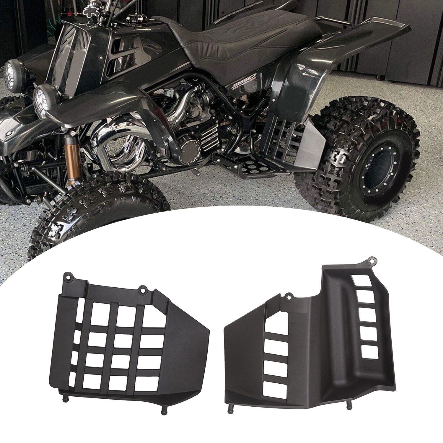 Heel Guard Nerf Bar Plastic Left & Right For Yamaha Banshee YFZ350 87-06 1990