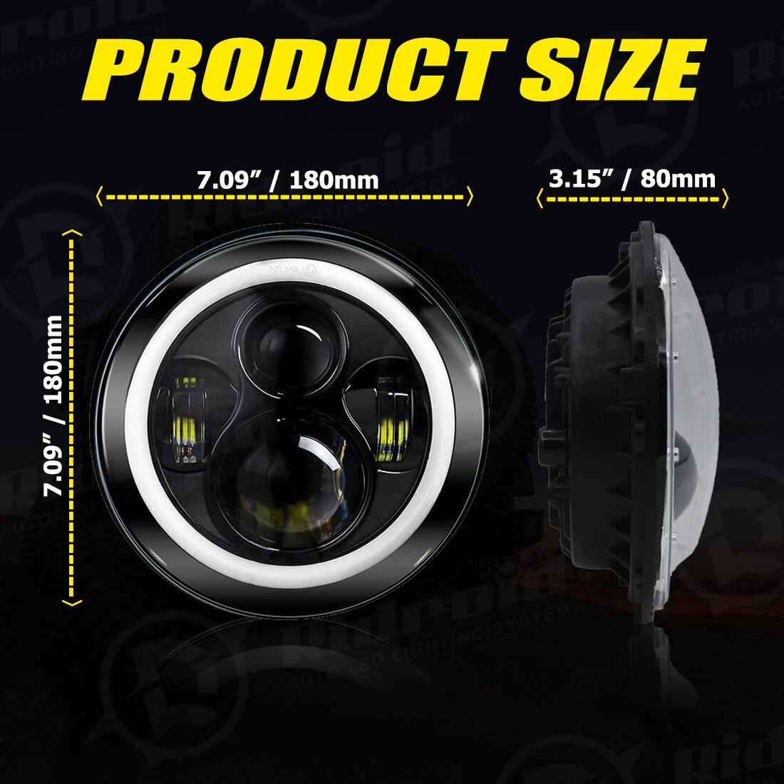 7" inch Led Headlight + 4.5" Fog Light For Yamaha V-Star XVS 650 950 1100 1300