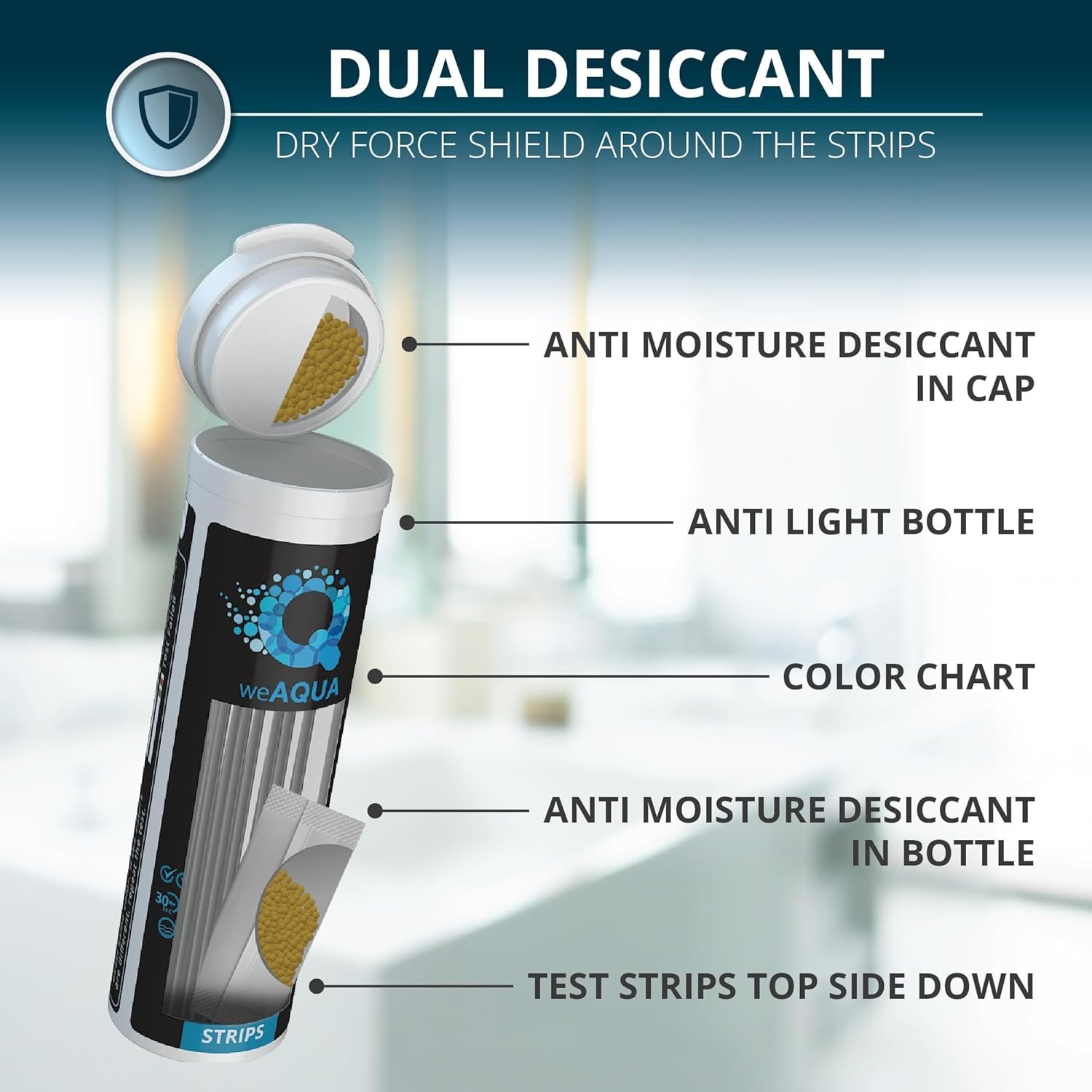 Water Hardness Test Kit 200 Strips Drinking Tap Pool Spa 0-25 gpg 0-425 ppm