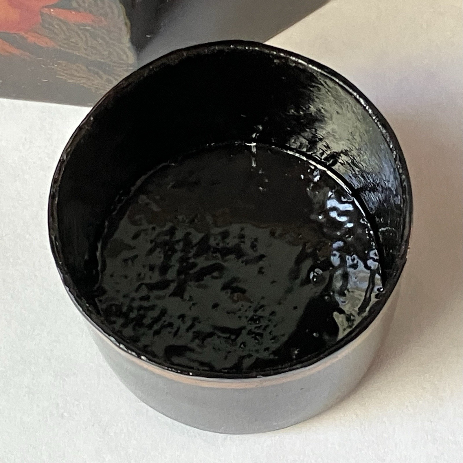 Vintage Vietnamese Lacquer Tea Caddy with Hand‑Painted Goldfish Design, 6" T