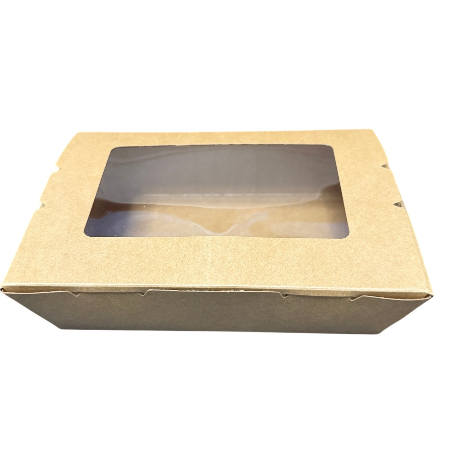 Take Out Food Containers with Window 40 Oz Kraft Paper 50 Count Factory Sealed