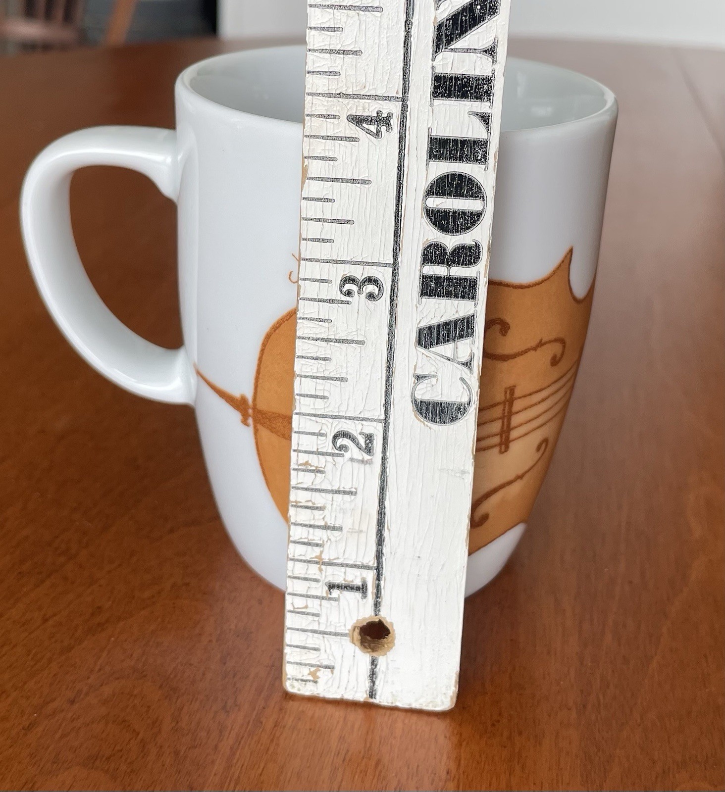 Ionia Porcelain Coffee Mugs Music Cafe Set Of 2 Violin & Bongo Drum EUC