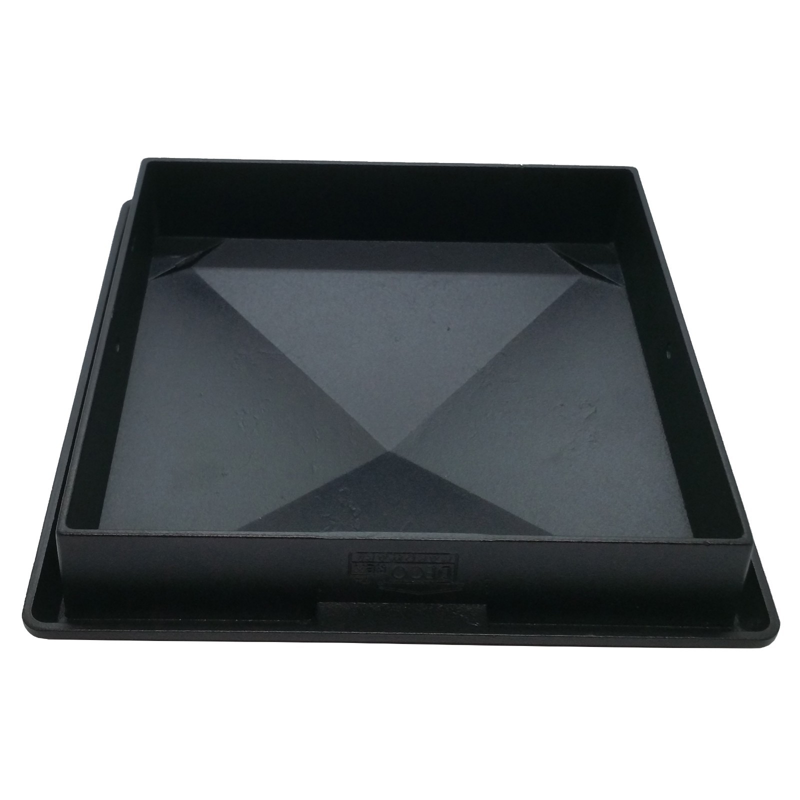 True 6" x 6" Heavy Duty Aluminium Pyramid Post Cap for Wood Posts - Black