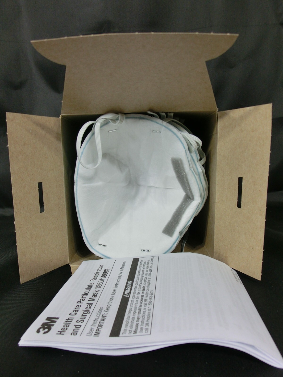 3M™ 1860 N95 Adult Face Mask Particulate Respirator - QTY 120