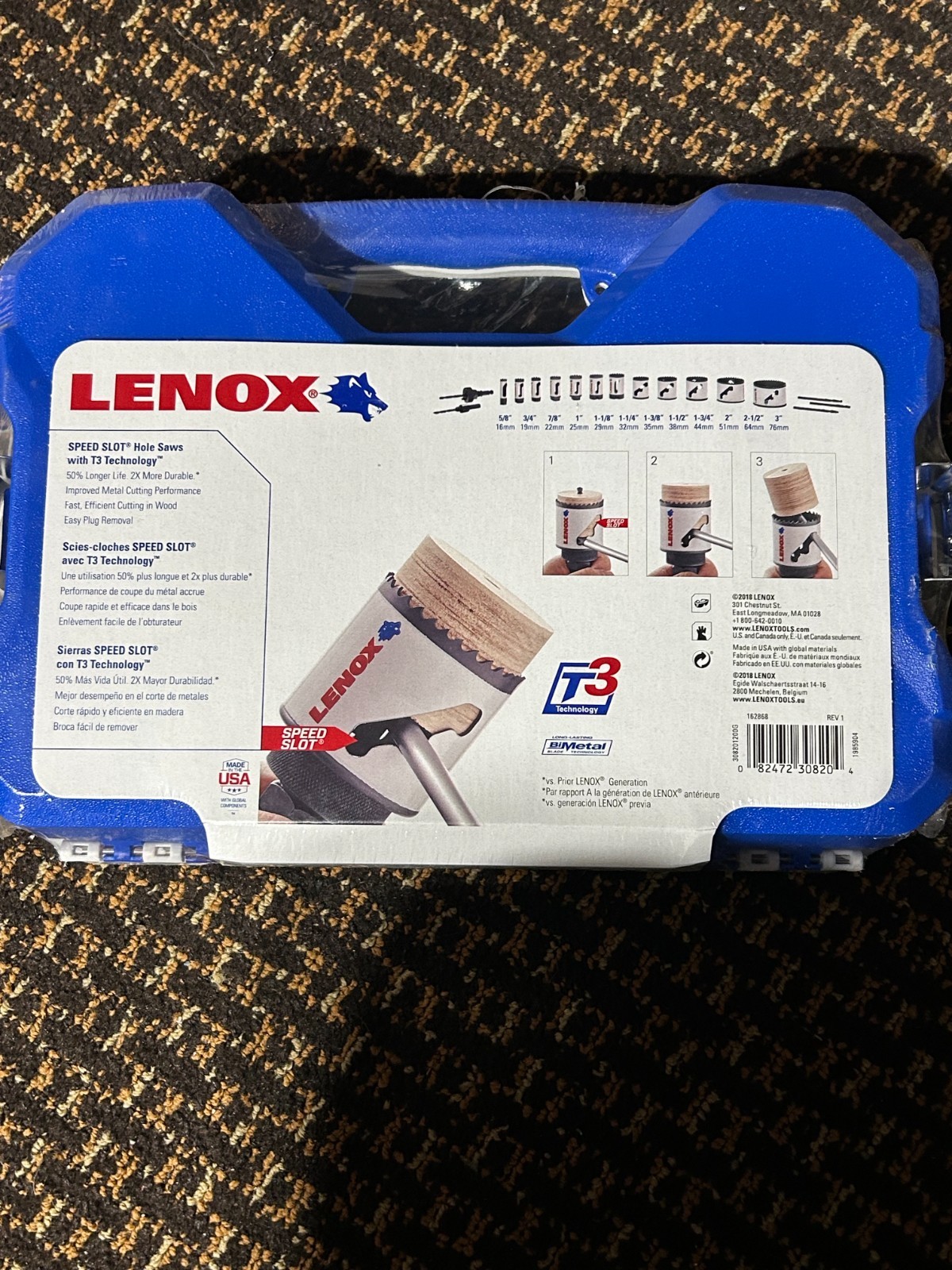 Lenox Contractor's Speed Slot 308201200G 17-Piece Hole Saw Kit MADE IN USA