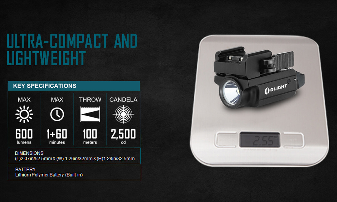 Olight PL-MINI 2 Valkyrie Rechargeable Compact Pistol Light