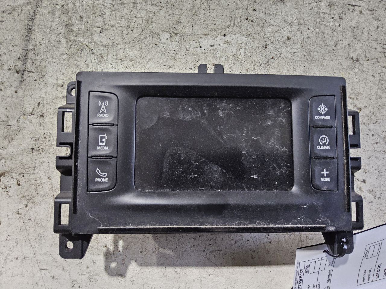 2015 Jeep Cherokee Radio Receiver 5" Display Screen w/o Satellite Radio