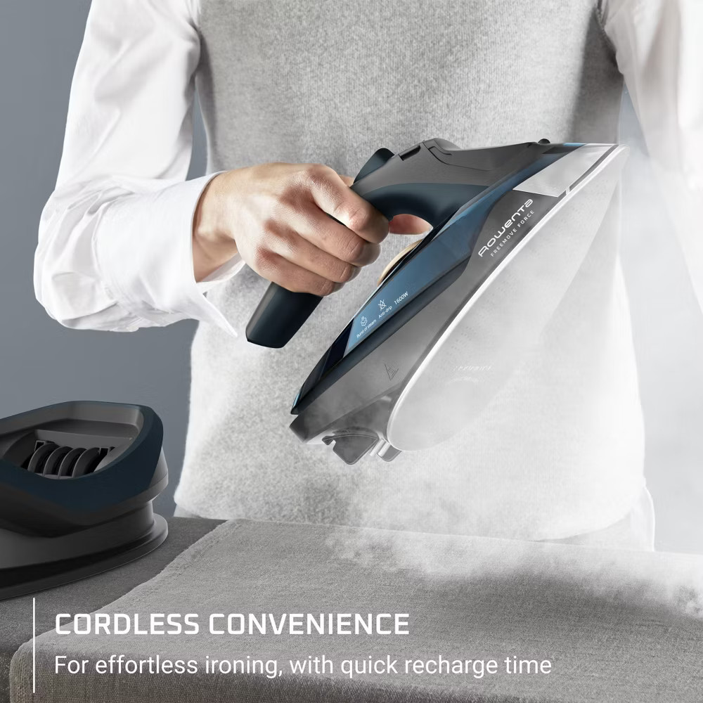 Rowenta Freemove Force 1600W Cordless Steam Iron with Stainless Steel
