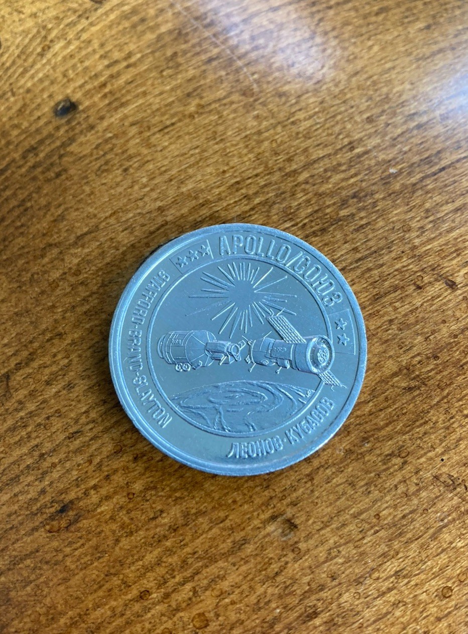 NASA Apollo Soyuz Joint Mission Medallion/Coin 1975