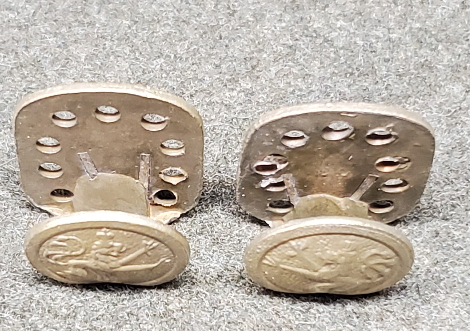 WWI Bavarian Lion coat hooks(ramps) Brass finish, unpainted sold in pairs