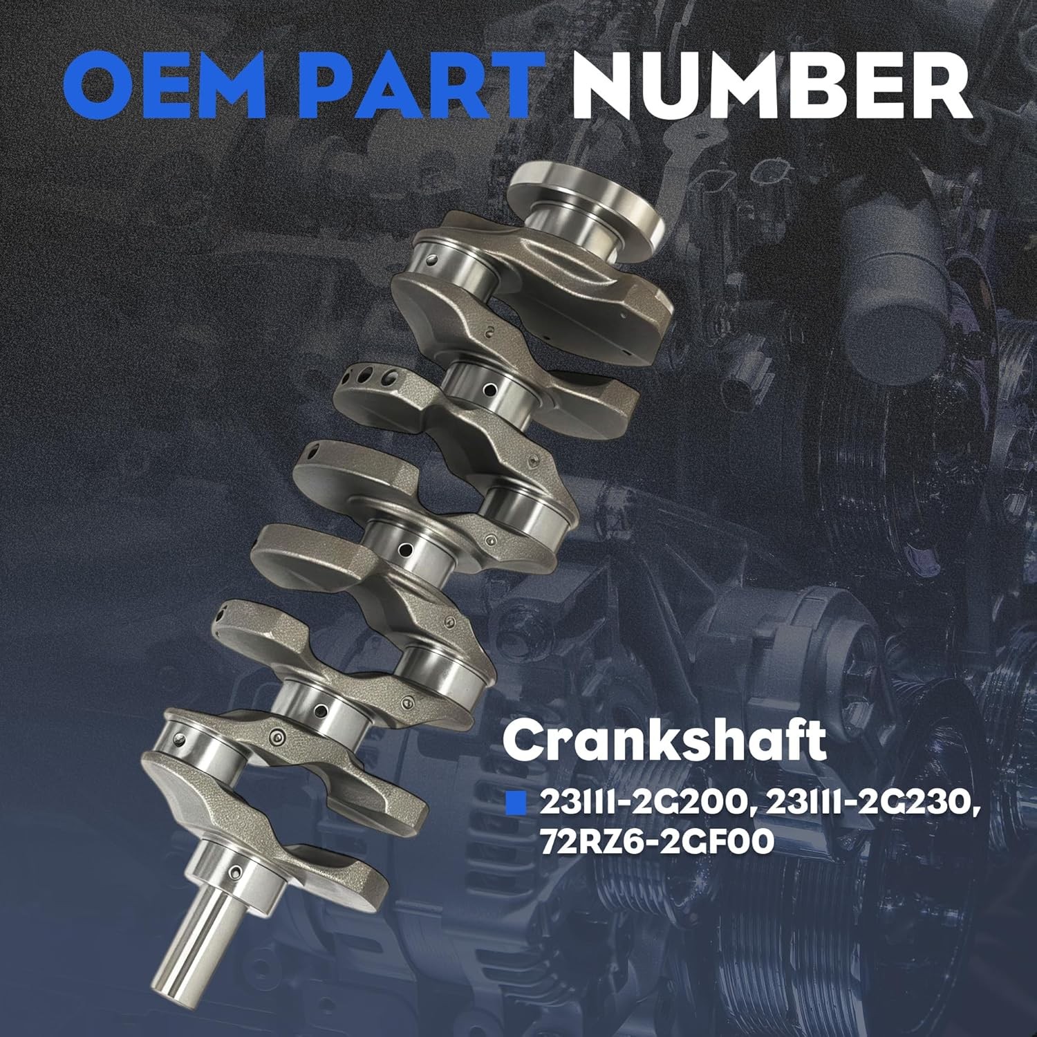 G4KJ 2.4L Engine Overhaul Rebuild Kit w/ Crankshaft Rods Timing For Hyundai KIA