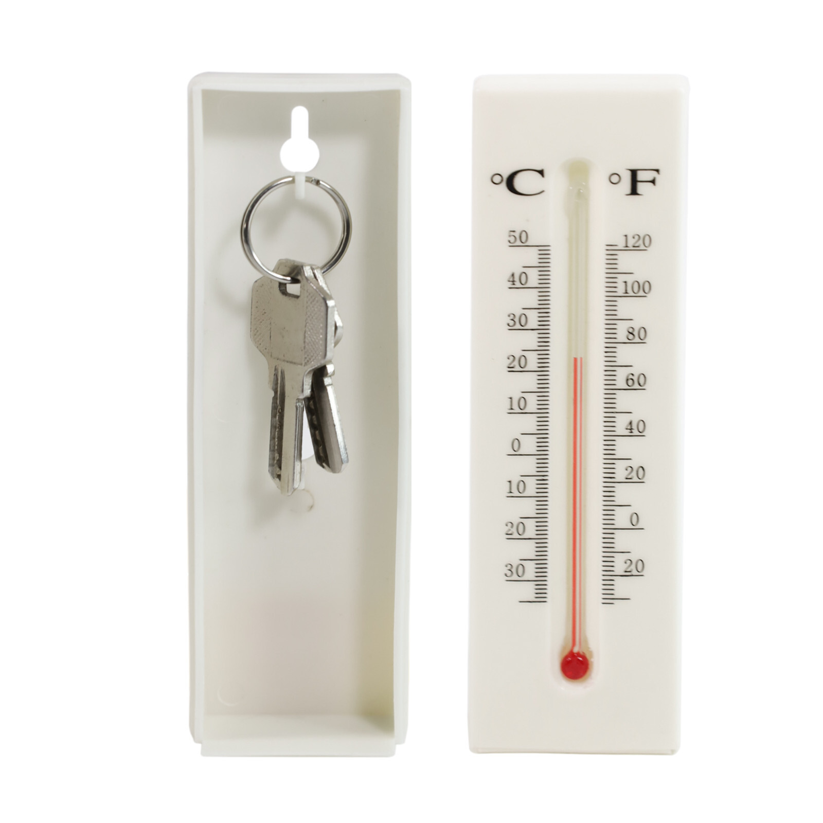 WYZworks Thermometer Hide a Key Holder House Car Stash Outdoor Temperature