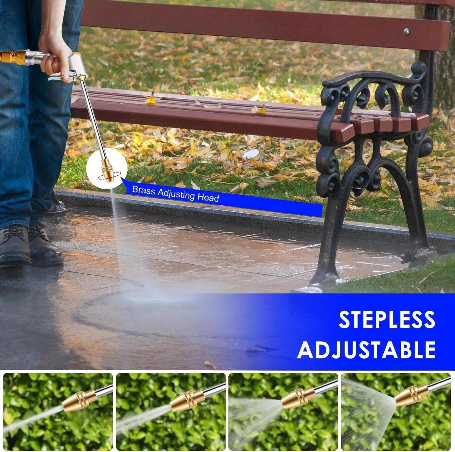 Garden Hose Nozzle High Pressure Metal Heavy Duty Water Hose Nozzle Sprayer Head