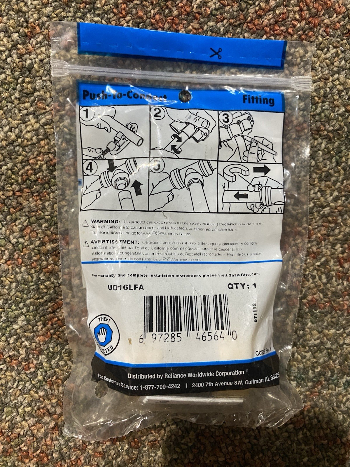 SharkBite 3/4” Coupling & Elbow Brass Push Connect Lot U016LFA U256LFA