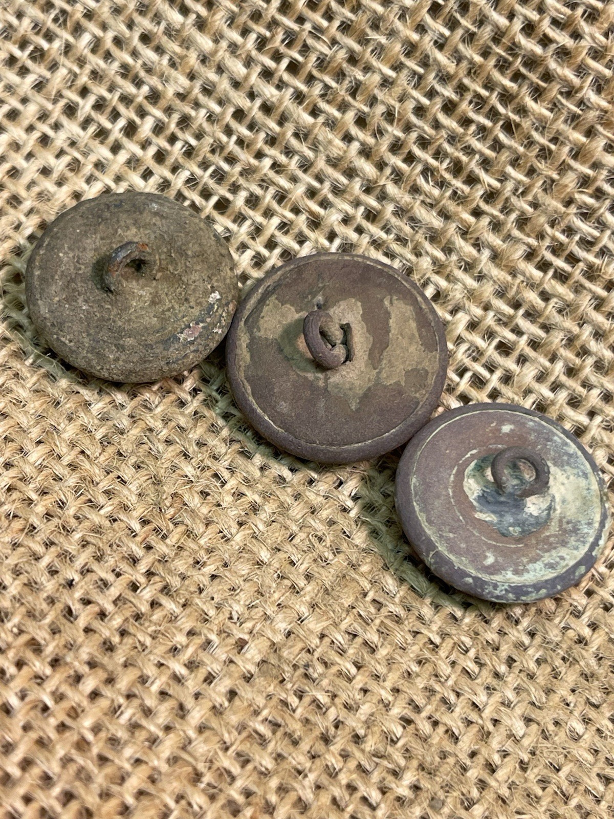 Three Dug Civil War General Service Eagle Coat Buttons Dug At Pickett’s Mill Ga